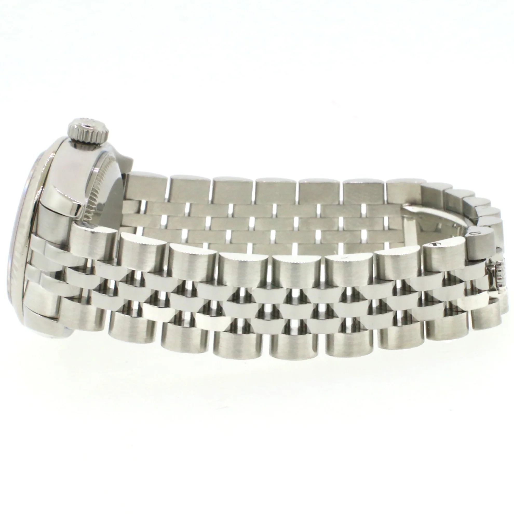Rolex Datejust Steel 26mm Watch w/Factory Diamond Dial 18K White Gold Bezel 179174 - Image 4
