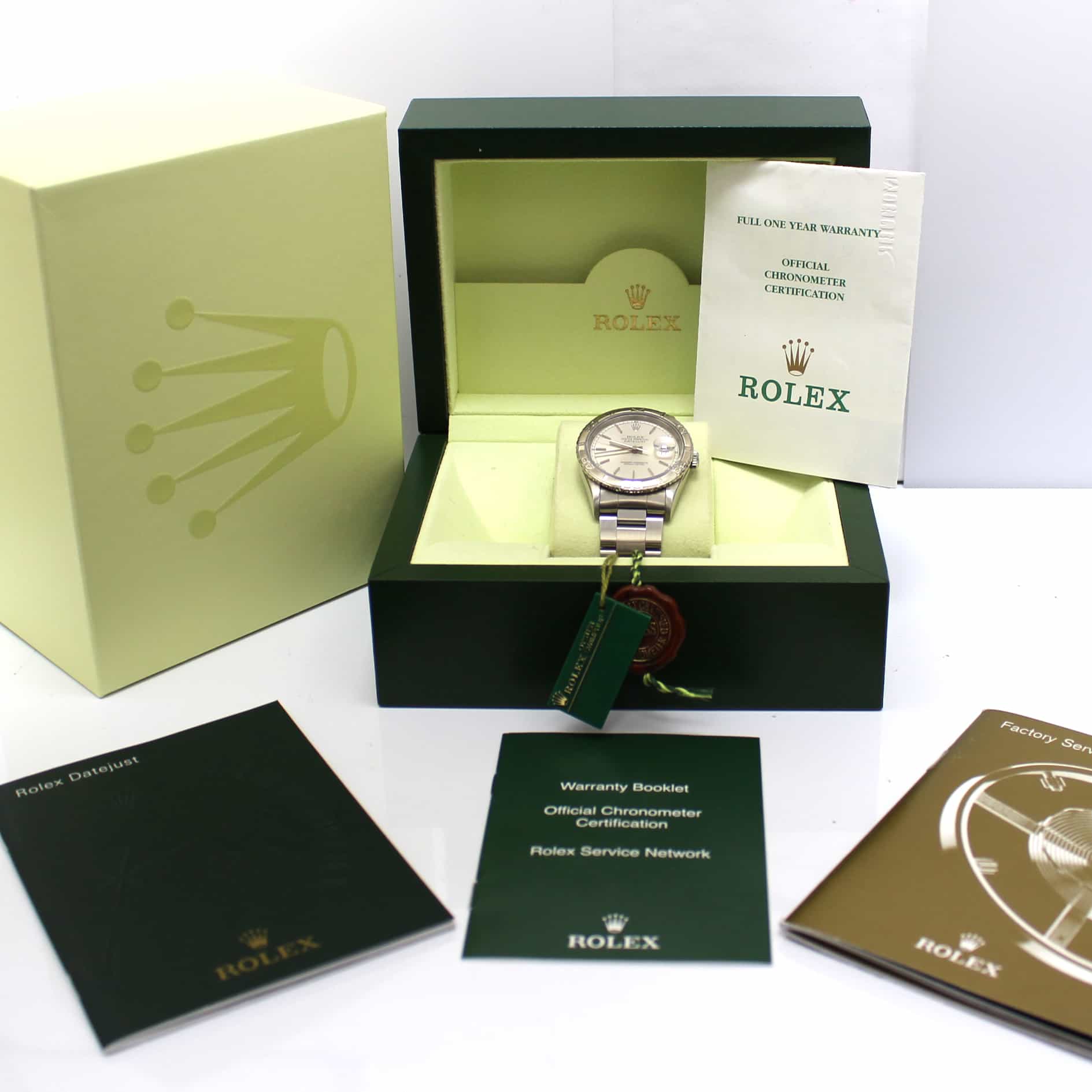 Rolex Datejust Thunderbird Turnograph 18K Gold Bezel 36MM Automatic Mens Watch 16264 - Image 3