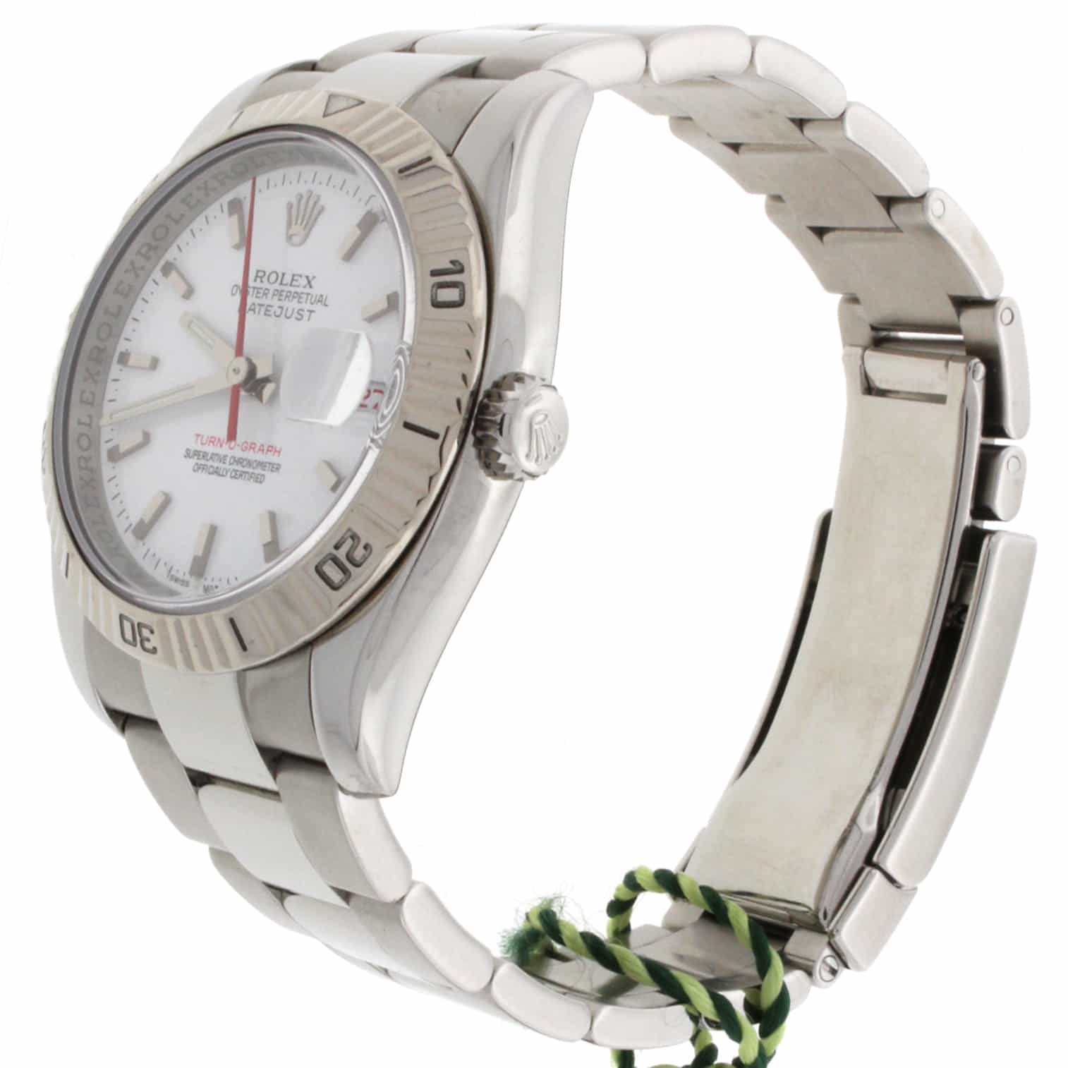 Rolex Datejust Thunderbird Turnograph 18K White Gold Bezel 36MM Automatic Mens Watch 116264 - Image 4