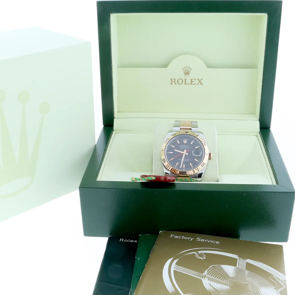Rolex Datejust Thunderbird Turnograph 2-Tone 18K Rose Gold & Stainless Steel Original Black Dial 36MM Oyster Watch 116261 - Image 3