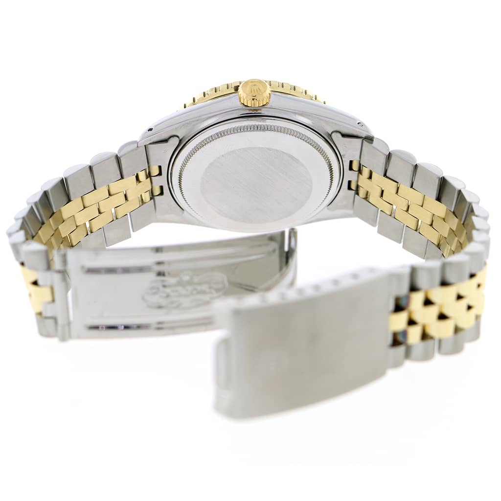 Rolex Datejust Thunderbird Turnograph 2-Tone 18K Yellow Gold & Stainless Steel Original Champagne Stick Dial 36MM Jubilee Watch 16253 - Image 10