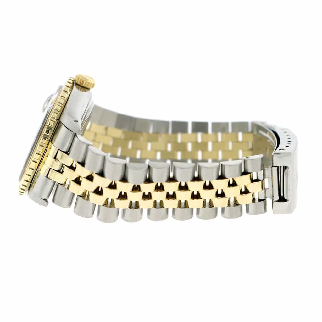 Rolex Datejust Thunderbird Turnograph 2-Tone 18K Yellow Gold & Stainless Steel Original Champagne Stick Dial 36MM Jubilee Watch 16253 - Image 8