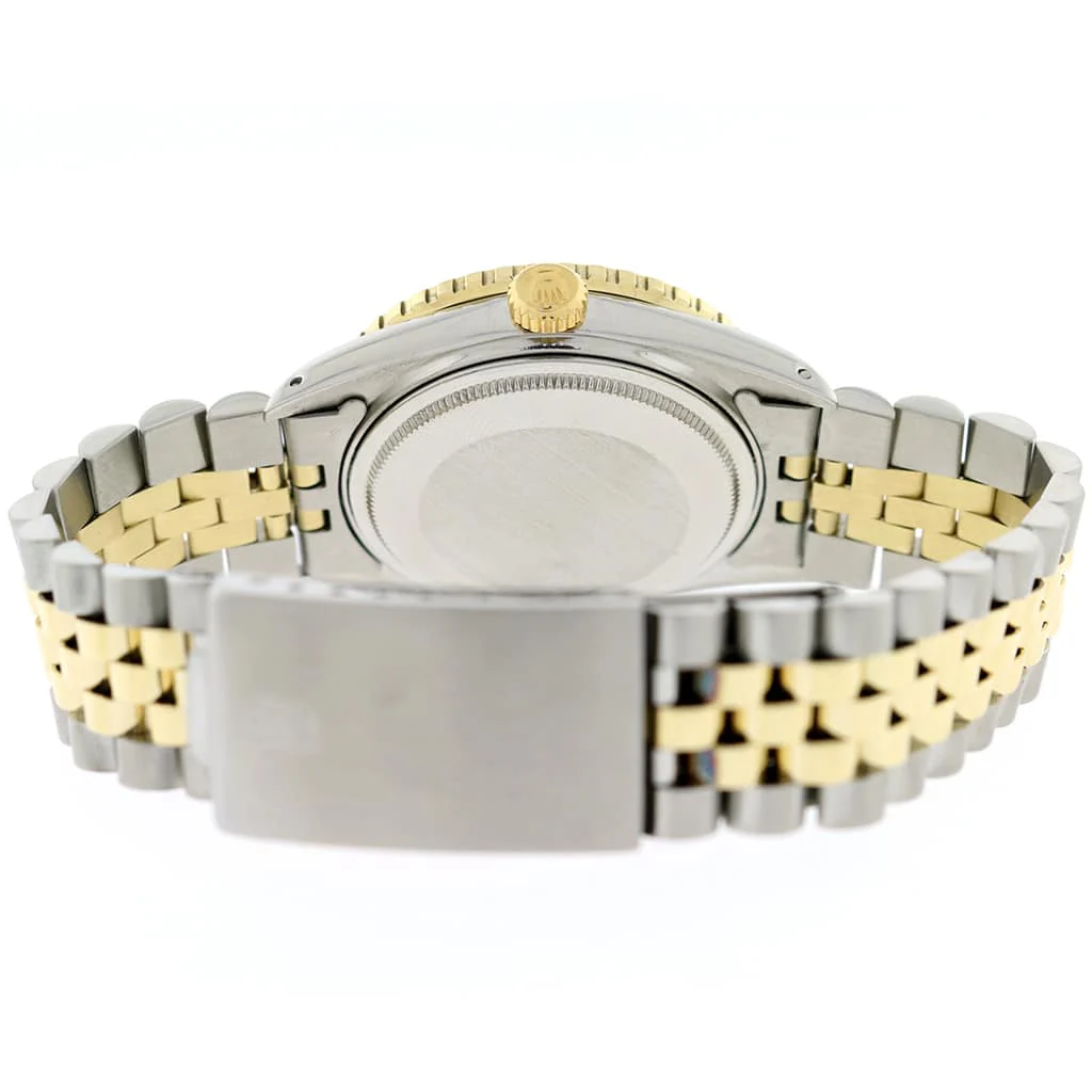 Rolex Datejust Thunderbird Turnograph 2-Tone 18K Yellow Gold & Stainless Steel Original Champagne Stick Dial 36MM Jubilee Watch 16253 - Image 9