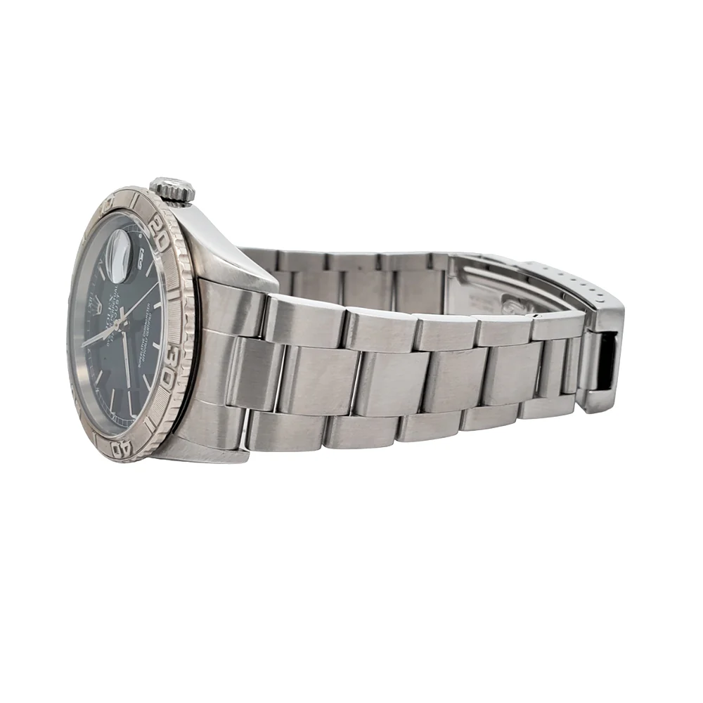 Rolex Datejust Thunderbird Turnograph 36mm Black Dial Stainless Steel Watch 16264 Box Papers - Image 4