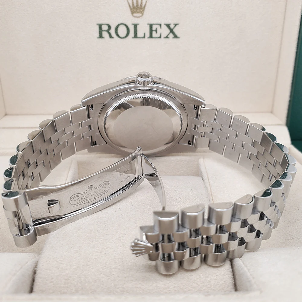Rolex Datejust Turn-O-Graph 36mm White Dial Stainless Steel Watch 116264 - Image 5