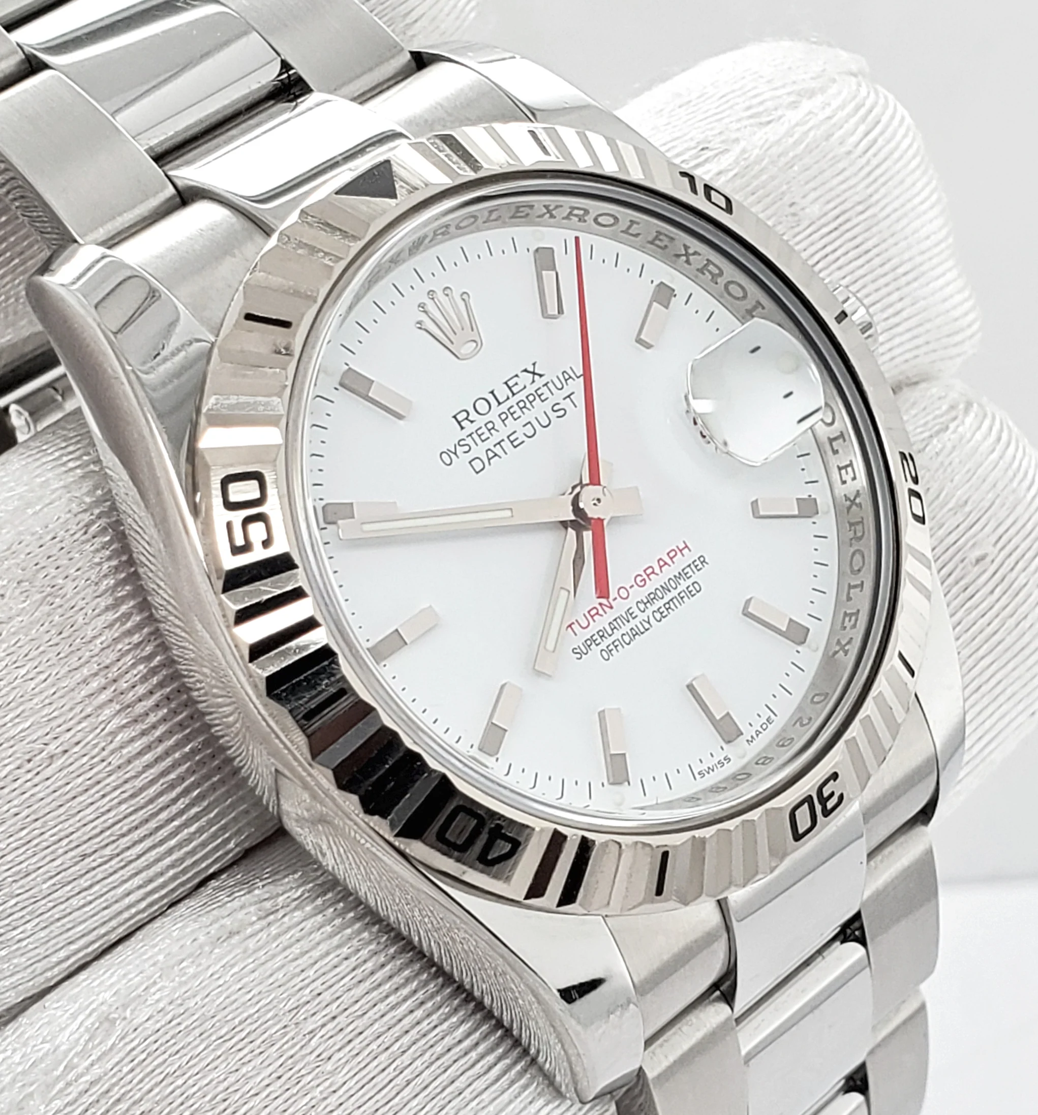 Rolex Datejust Turn-O-Graph 36mm White Dial Stainless Steel Watch 116264 - Image 2