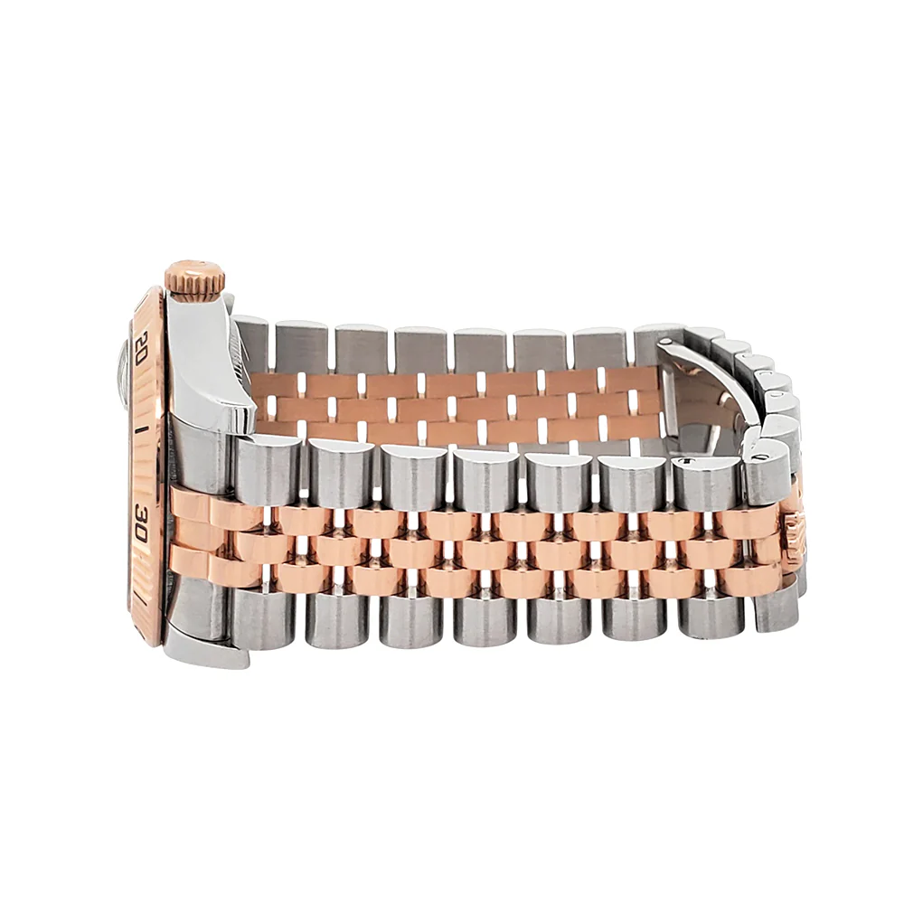 Rolex Datejust Turnograph 2-Tone Rose Gold/Steel Black Dial 36mm Jubilee Watch 116261 Box/Apr - Image 5