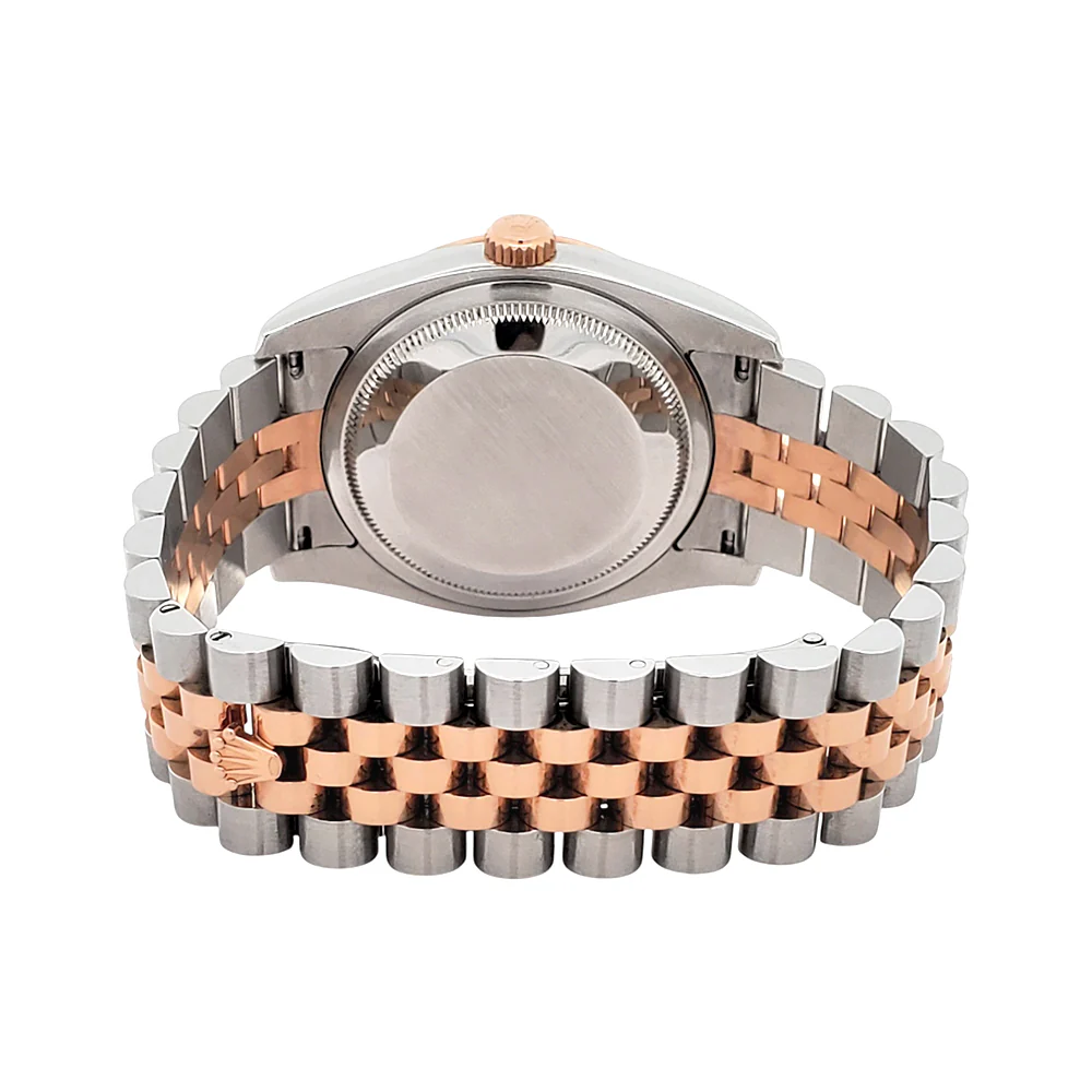 Rolex Datejust Turnograph 2-Tone Rose Gold/Steel Black Dial 36mm Jubilee Watch 116261 Box/Apr - Image 6