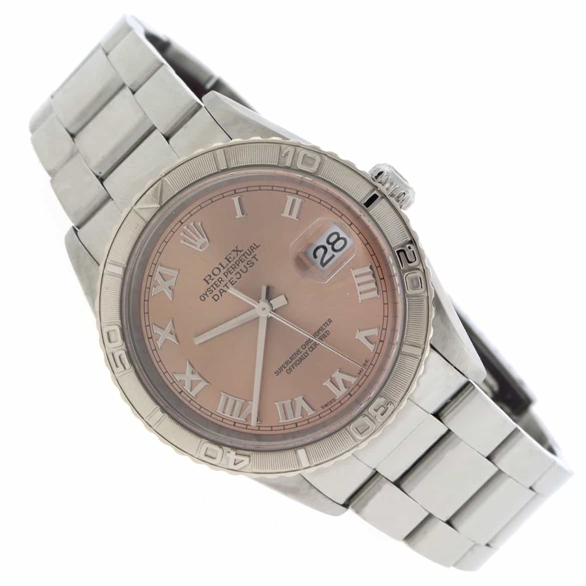 Rolex Datejust Turnograph Thunderbird 36MM Salmon Dial Automatic Stainless Steel Mens Watch 16264 - Image 4