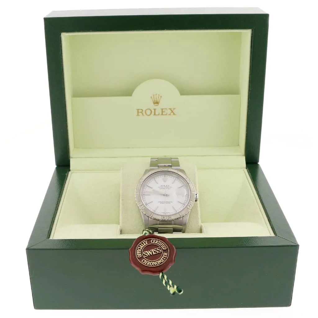 Rolex Datejust Turnograph Thunderbird 36MM White Dial Automatic Stainless Steel Mens Watch 16264 - Image 3
