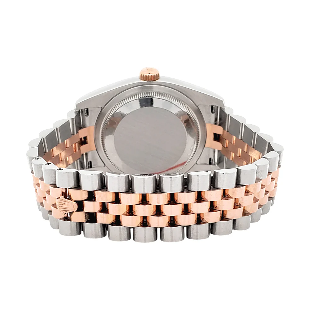 Rolex Datejust White Roman Dial 2-Tone Rose Gold/Steel Jubilee 116231 36mm Watch Box Papers - Image 6