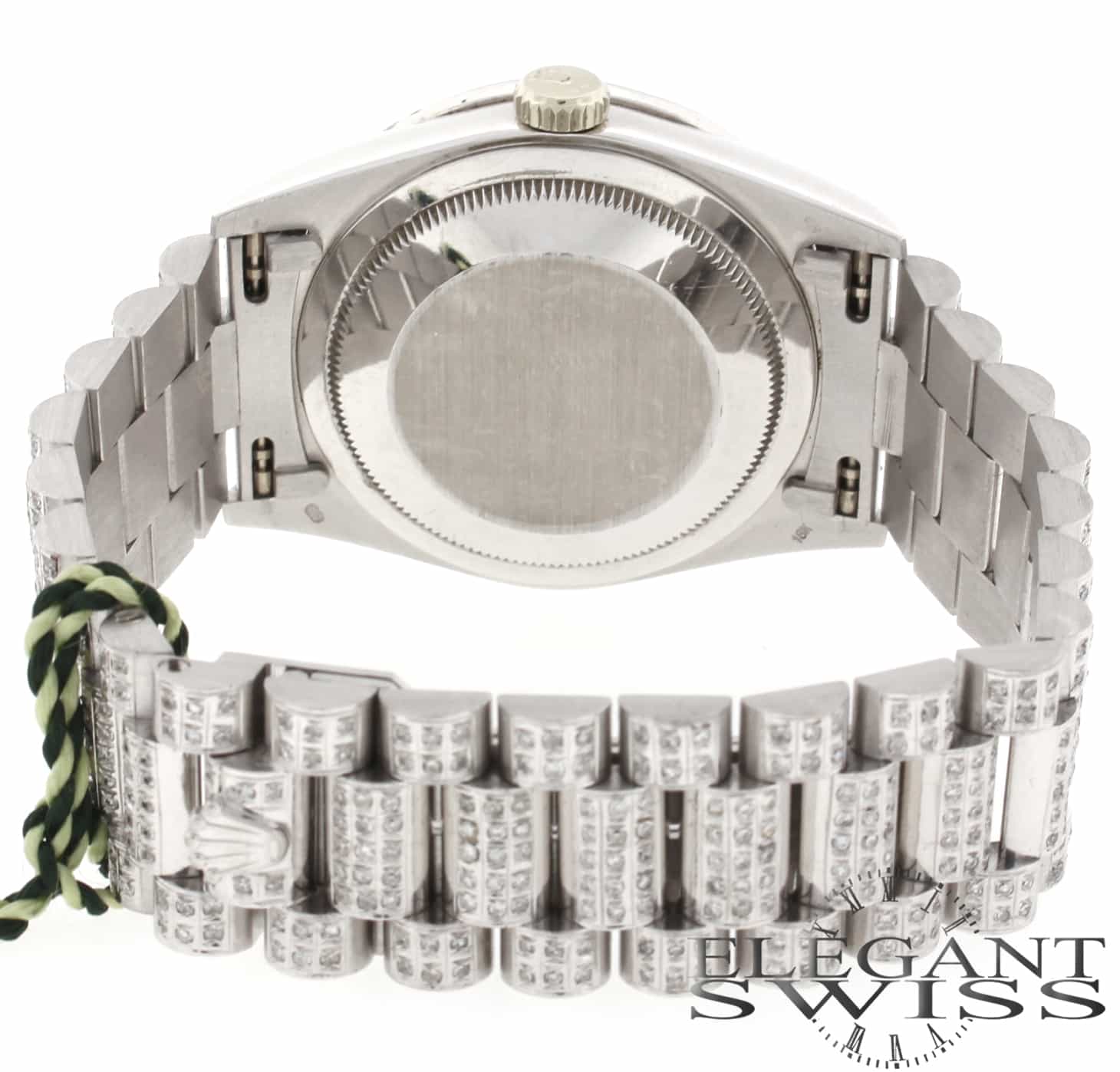 Rolex Day-Date 18K White Gold Double Quickset Diamond Dial 36MM Mens Diamond Watch 18239 - Image 7