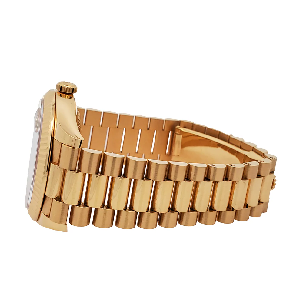 Rolex Day-Date 40 President Yellow Gold Factory Champagne Baguette Diamond Dial Watch 228238 Box Papers - Image 6
