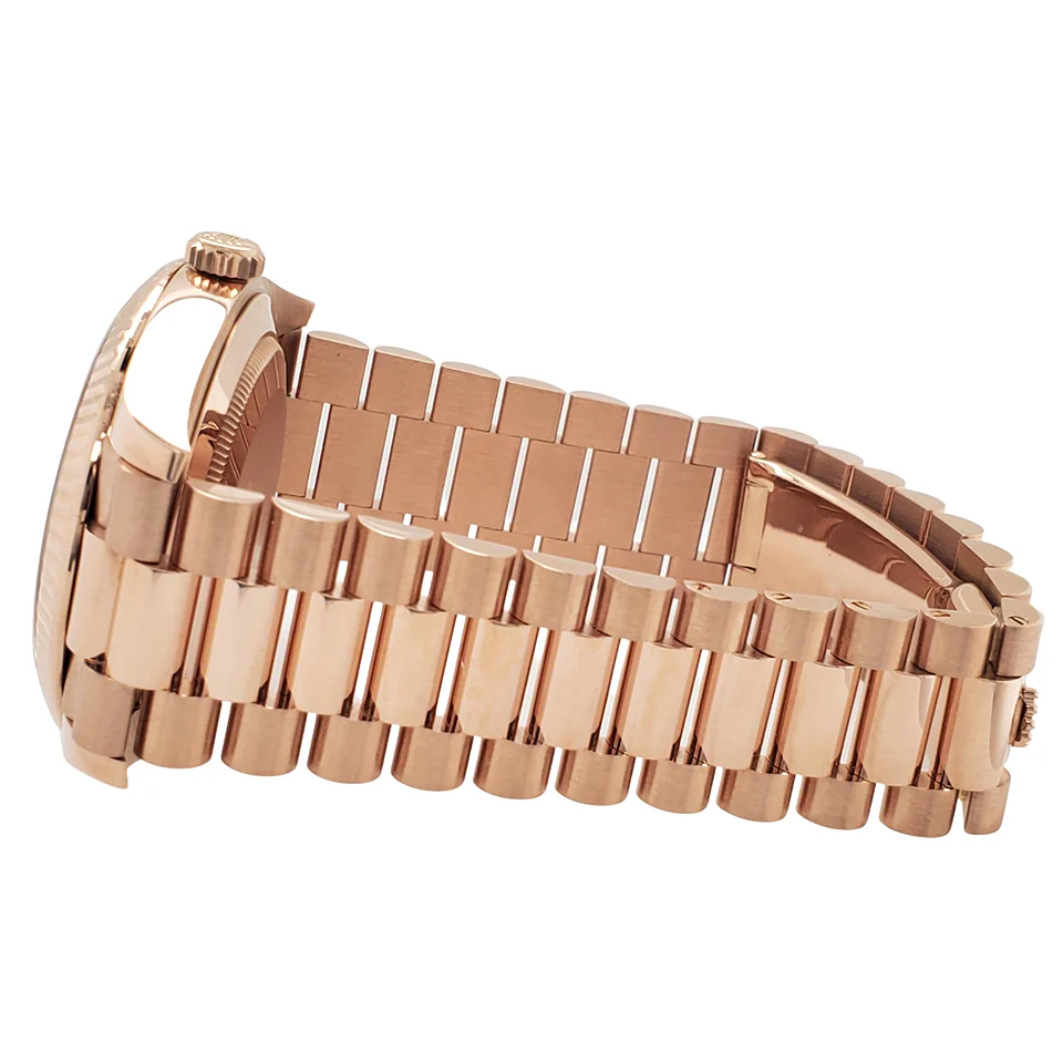 Rolex Day-Date 40mm 228235 Rose Gold Fluted Bezel Olive Green Bevelled Roman Dial Watch 2019 Box Papers - Image 4