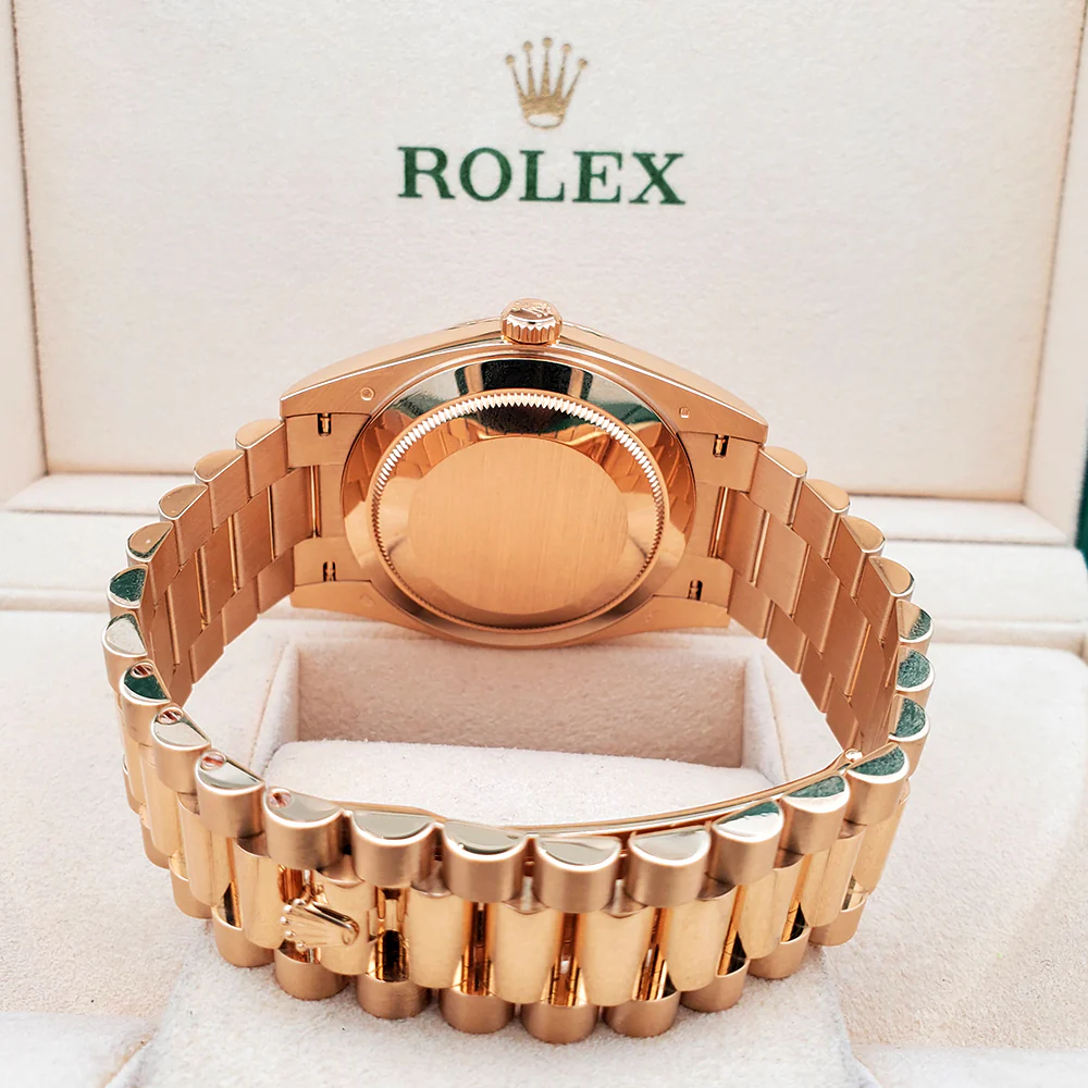 Rolex Day-Date 40mm President Yellow Gold Champagne Baguette Diamond Dial Watch 228238 Box Papers - Image 5