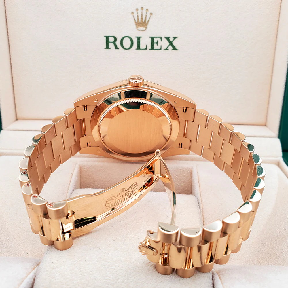 Rolex Day-Date 40mm President Yellow Gold Champagne Baguette Diamond Dial Watch 228238 Box Papers - Image 6