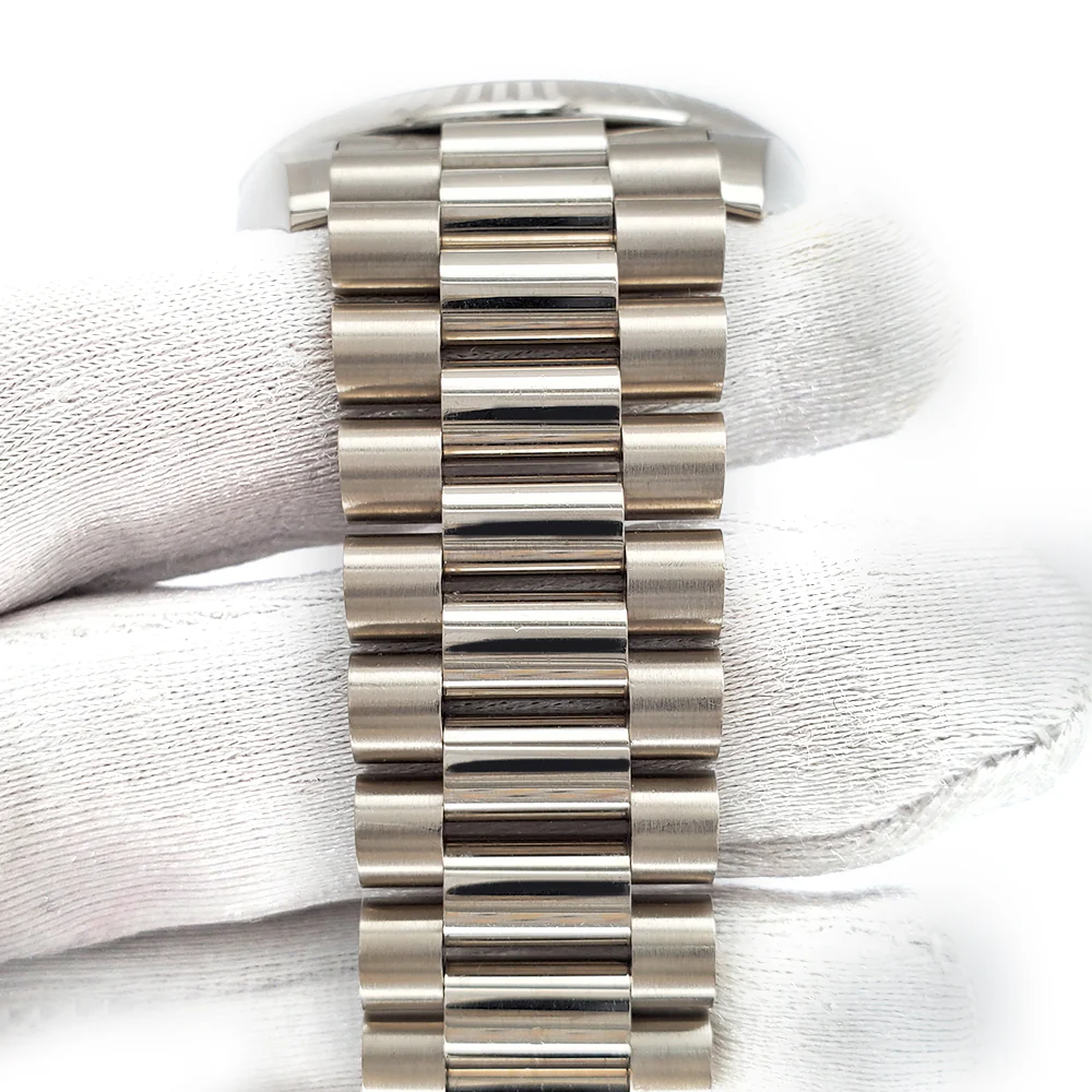 Rolex Day-Date President 40mm Black Baguette Dial White Gold Watch 228239 Box Papers - Image 6