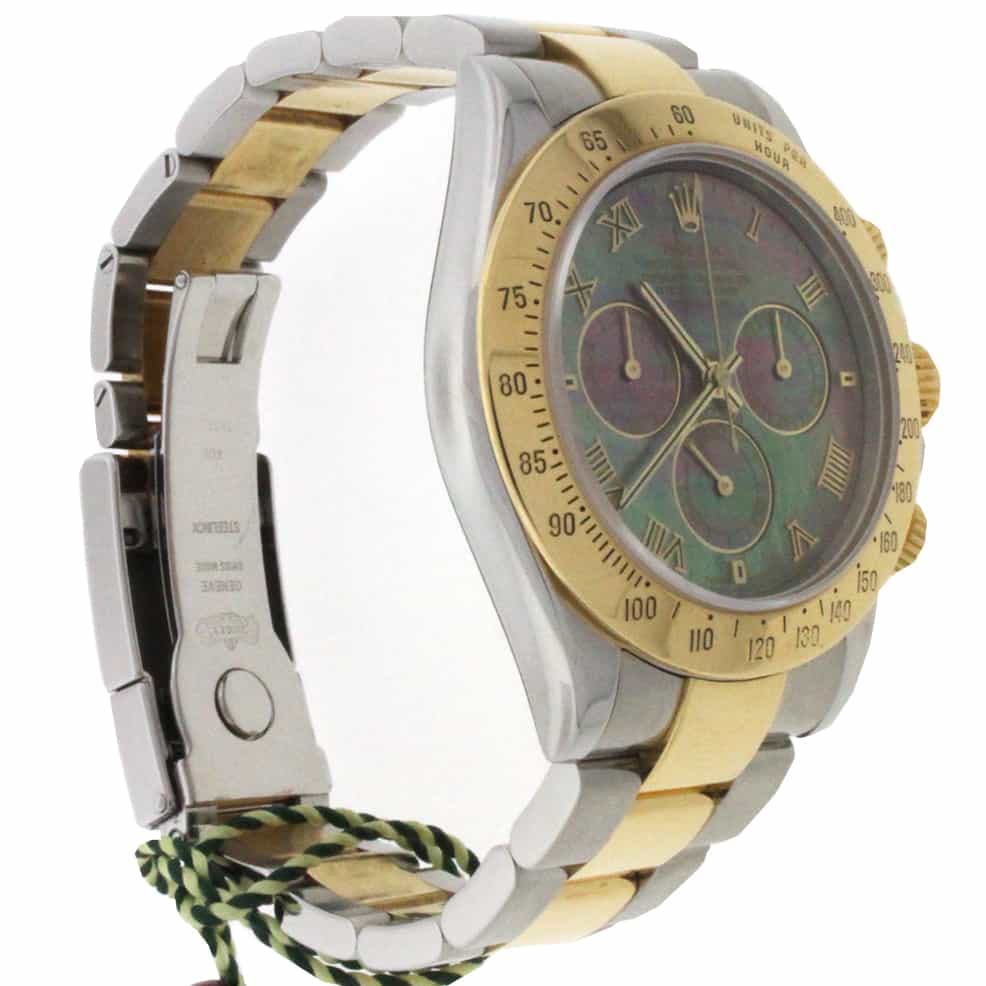 Rolex Daytona 18K Yellow Gold/Stainless Steel Tahitian Mother of Pearl Dial Mens Watch 116523 - Image 4