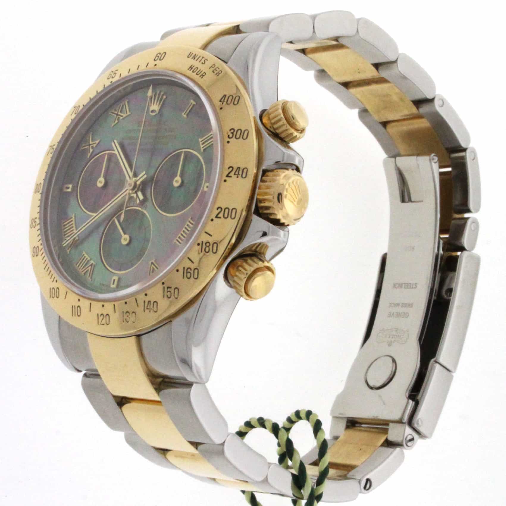 Rolex Daytona 18K Yellow Gold/Stainless Steel Tahitian Mother of Pearl Dial Mens Watch 116523 - Image 5