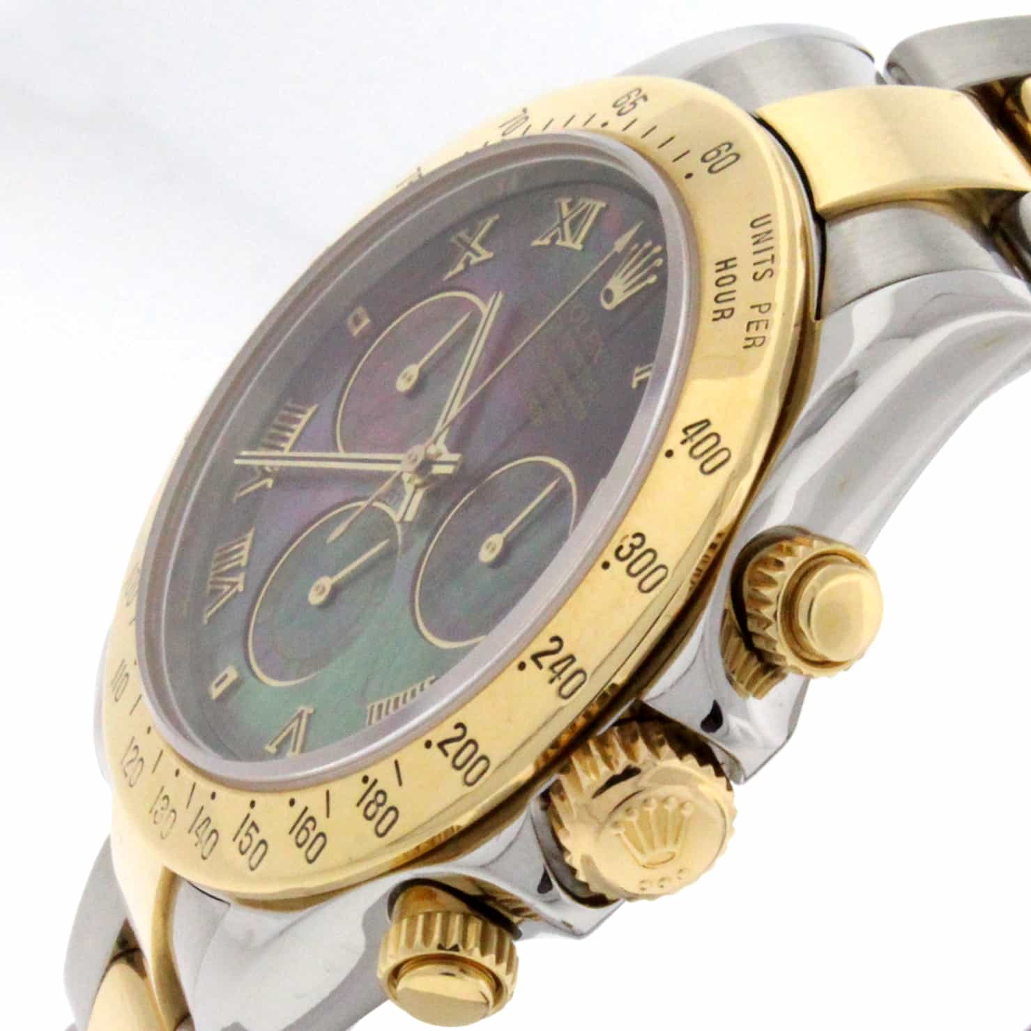 Rolex Daytona 18K Yellow Gold/Stainless Steel Tahitian Mother of Pearl Dial Mens Watch 116523 - Image 8