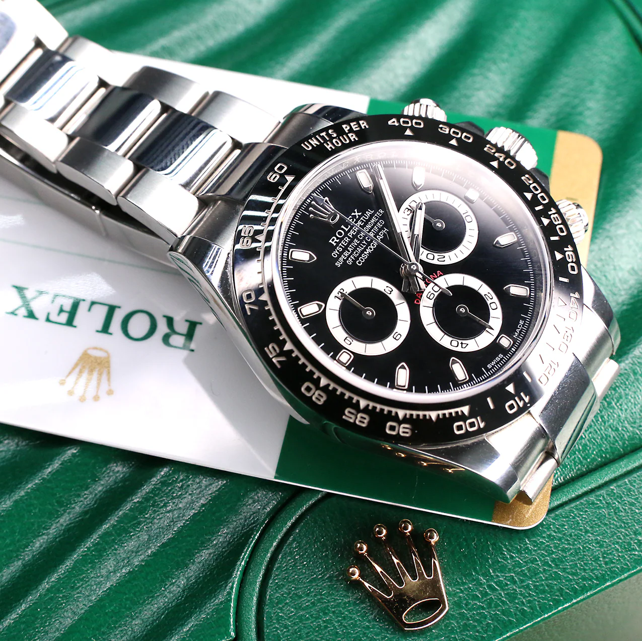 Rolex Daytona 40mm Steel Oyster Watch with Black Dial/Box/Papers 116500LN - Image 3
