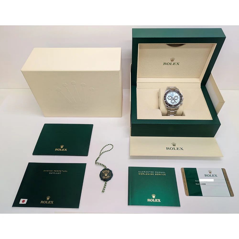 Rolex Daytona 40mm Platinum Ice Blue Dial 116506 Watch Box Papers - Image 2