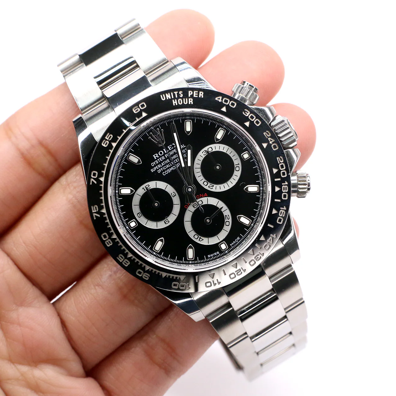 Rolex Daytona 40mm Steel Oyster Watch with Black Dial/Box/Papers 116500LN - Image 4