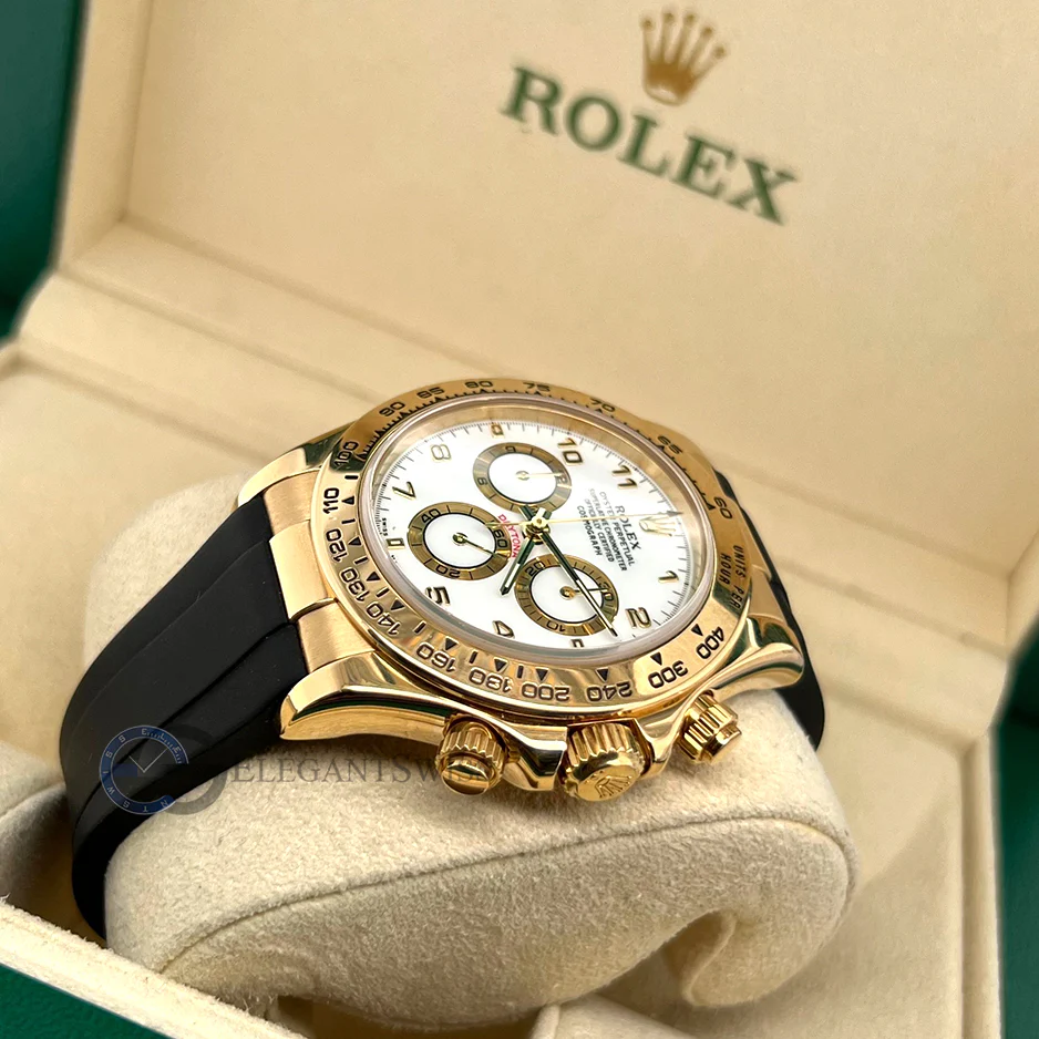 Rolex Daytona 40mm White Dial 116518 Yellow Gold Watch - Image 2