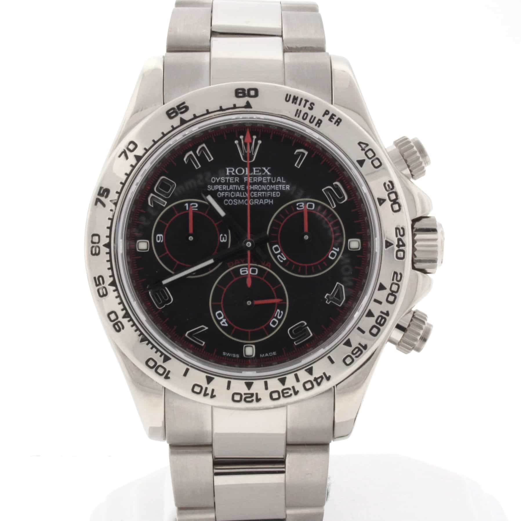 Rolex Daytona Cosmograph 18K White Gold Racing Dial Automatic Watch 116509