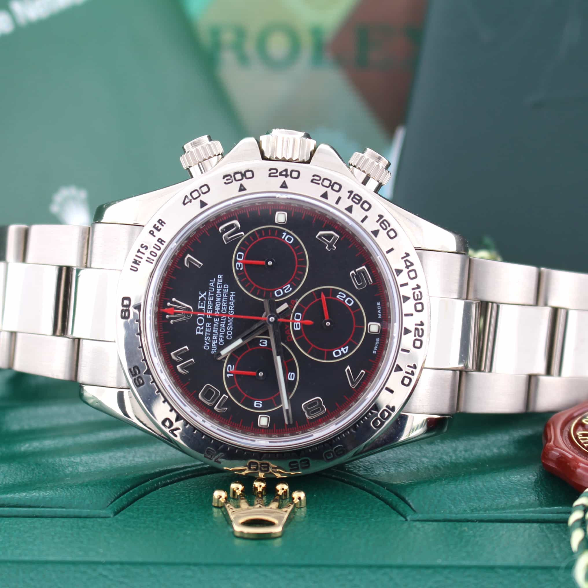 Rolex Daytona Cosmograph 18K White Gold Racing Dial Automatic Watch 116509 - Image 2
