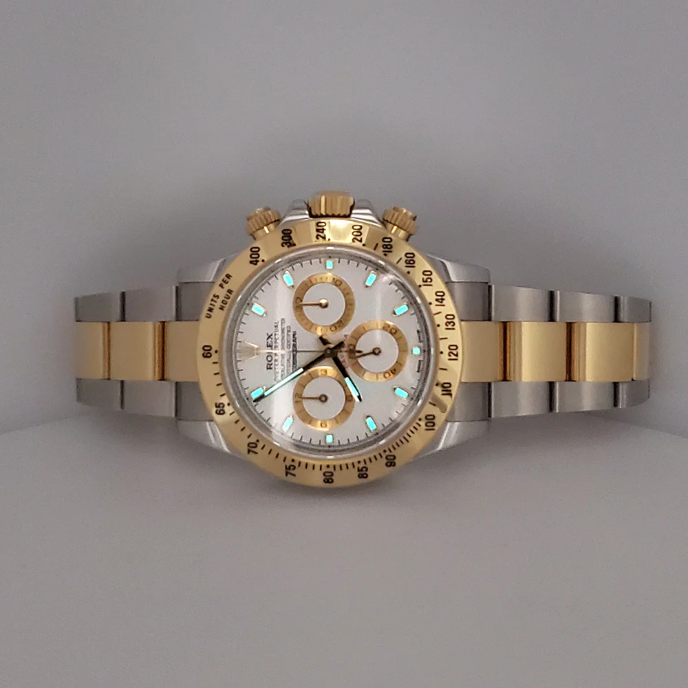 Rolex Daytona White Index 2-Tone 40mm Watch 116523 Box Papers - Image 8