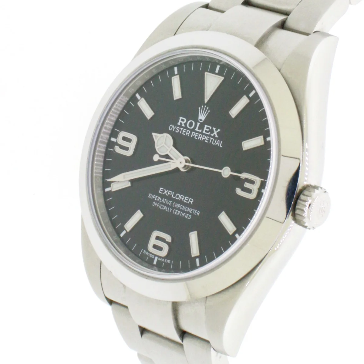 Rolex Explorer 39mm Steel Watch Black Dial 214270 Box Papers - Image 8