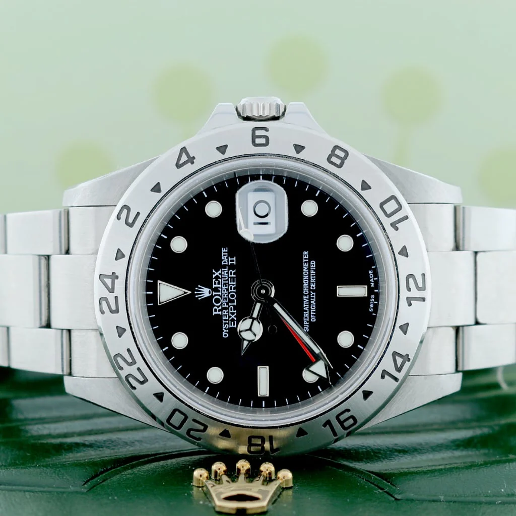 Rolex Explorer II 40MM Black Dial Automatic Stainless Steel Mens Oyster Watch 16570 - Image 2