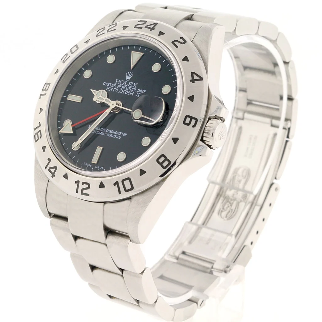 Rolex Explorer II 40MM Black Dial Automatic Stainless Steel Mens Oyster Watch 16570 - Image 5