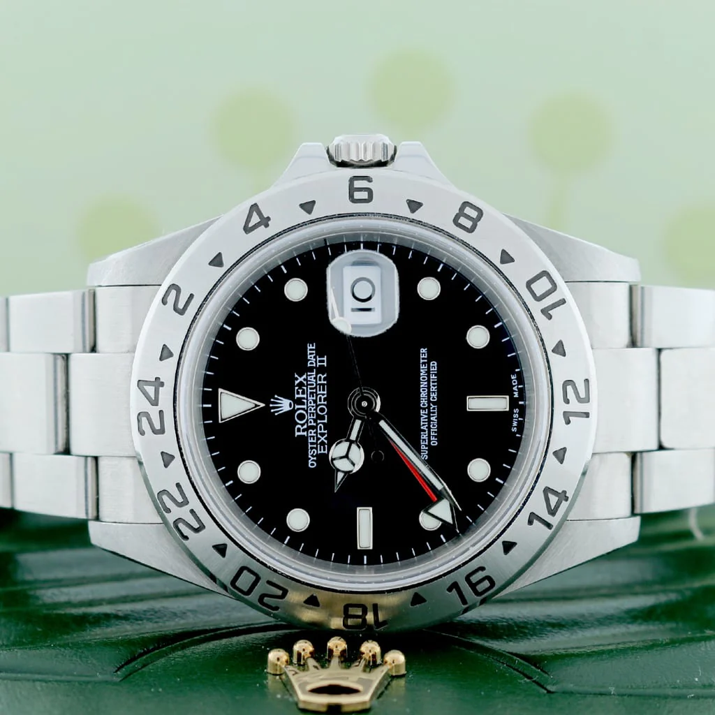 Rolex Explorer II 40MM Black Dial Automatic Stainless Steel Mens Oyster Watch 16570 - Image 3