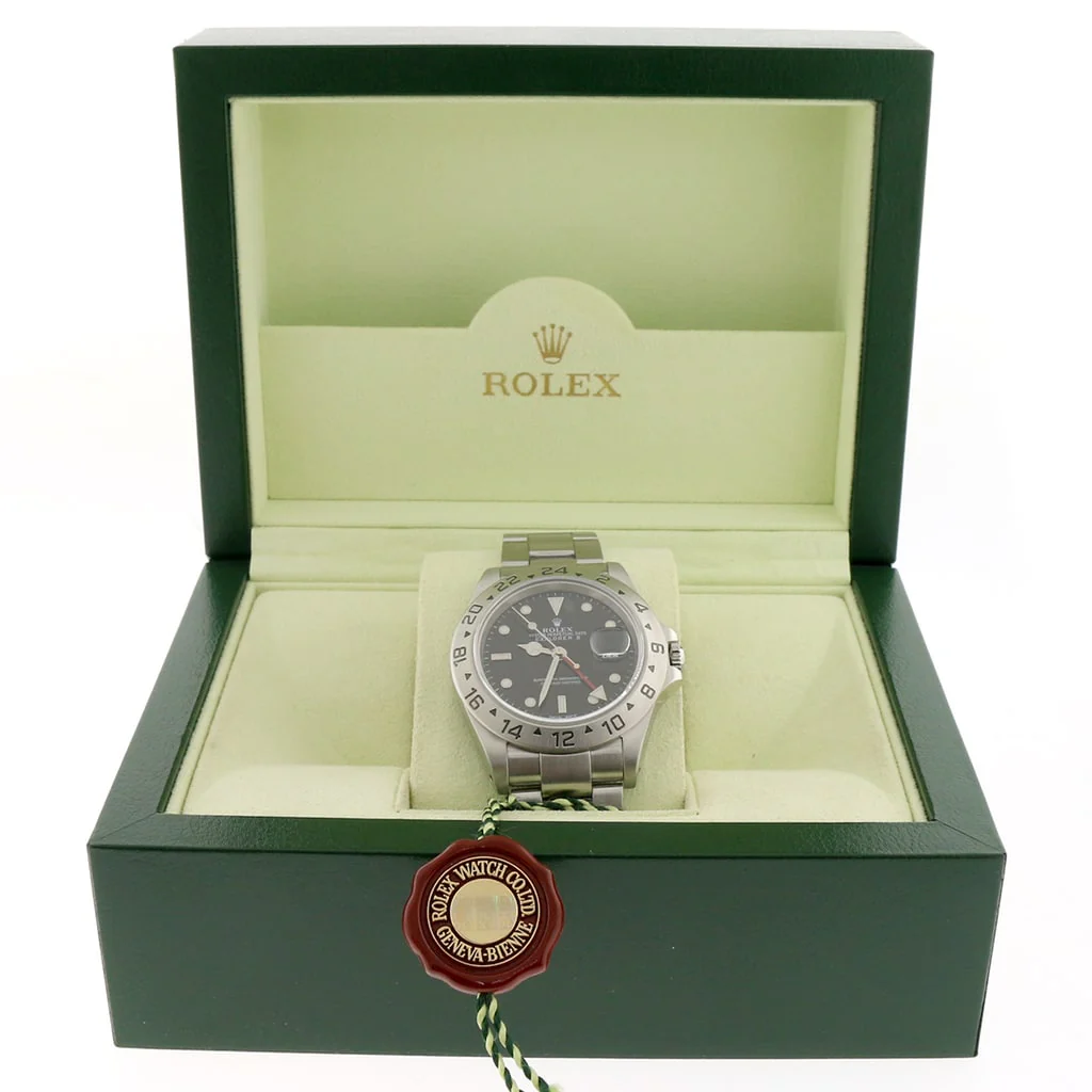 Rolex Explorer II 40MM Black Dial Automatic Stainless Steel Mens Oyster Watch 16570 - Image 4