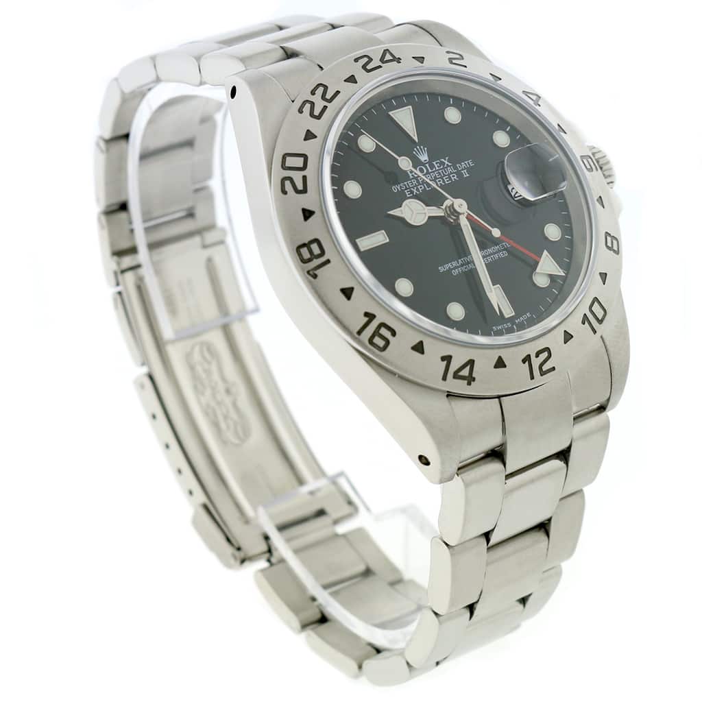 Rolex Explorer II 40MM Black Dial Automatic Stainless Steel Mens Oyster Watch 16570 - Image 6