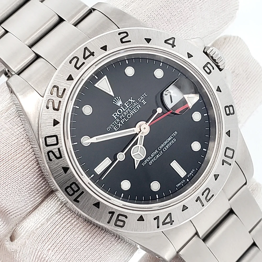 Rolex Explorer II 40mm Black Dial Steel Oyster Watch 16570 - Image 2