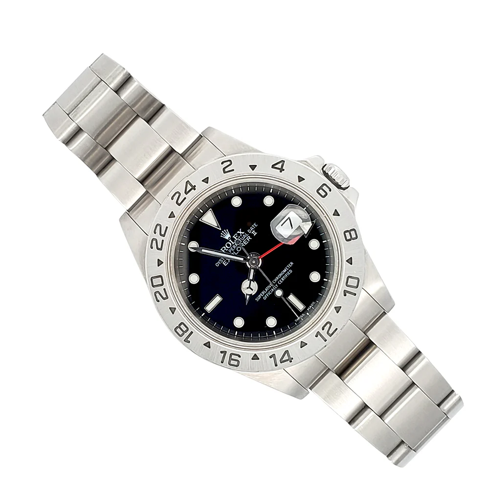 Rolex Explorer II 40mm Black Dial Steel Oyster Watch 16570 - Image 5