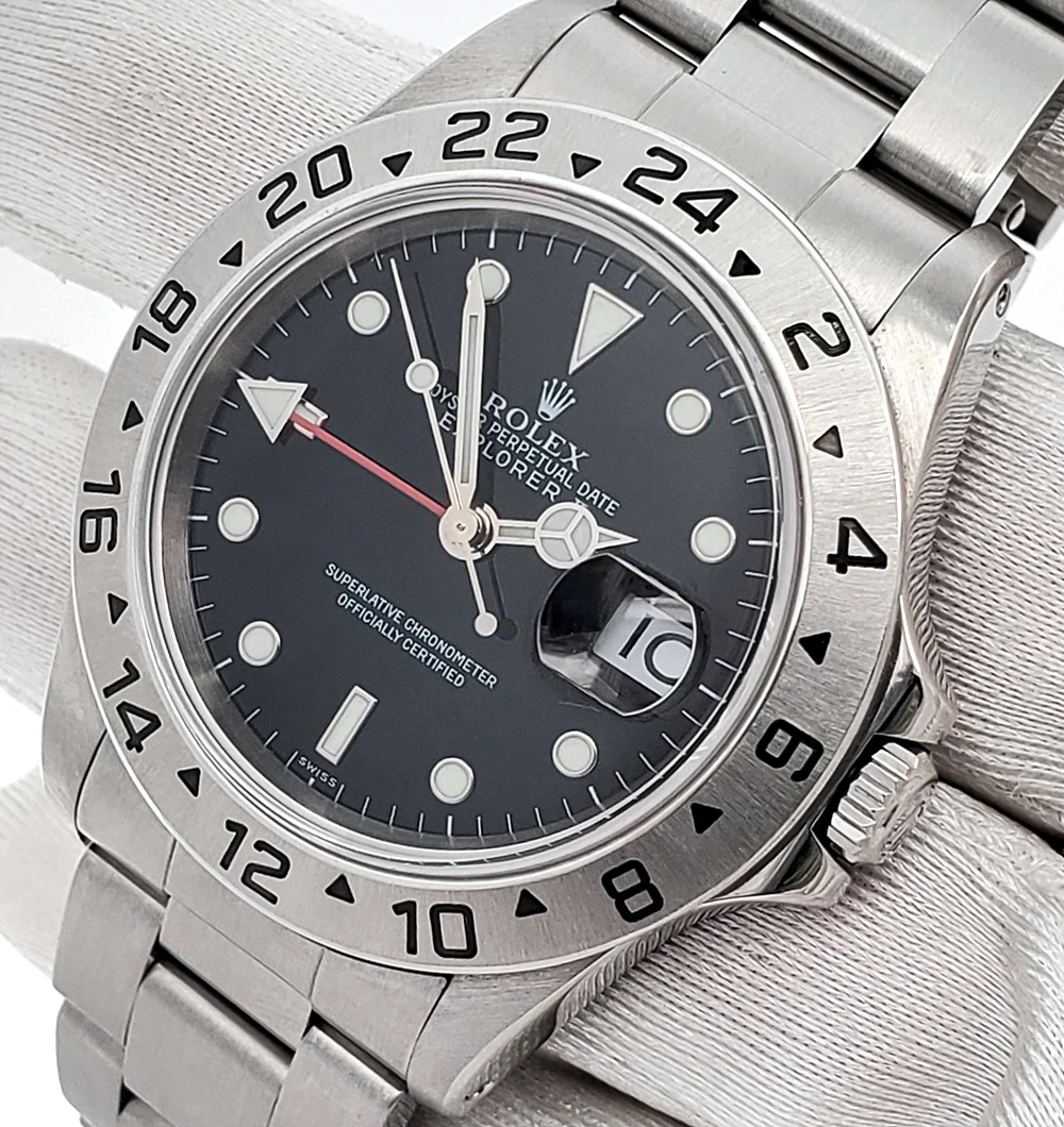 Rolex Explorer II 40mm Black Dial Steel Oyster Watch 16570 Box Papers - Image 2
