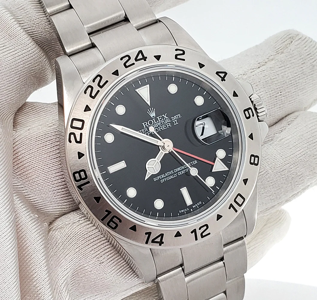 Rolex Explorer II 40mm Black Dial Steel Oyster Watch 16570 Box Papers - Image 3