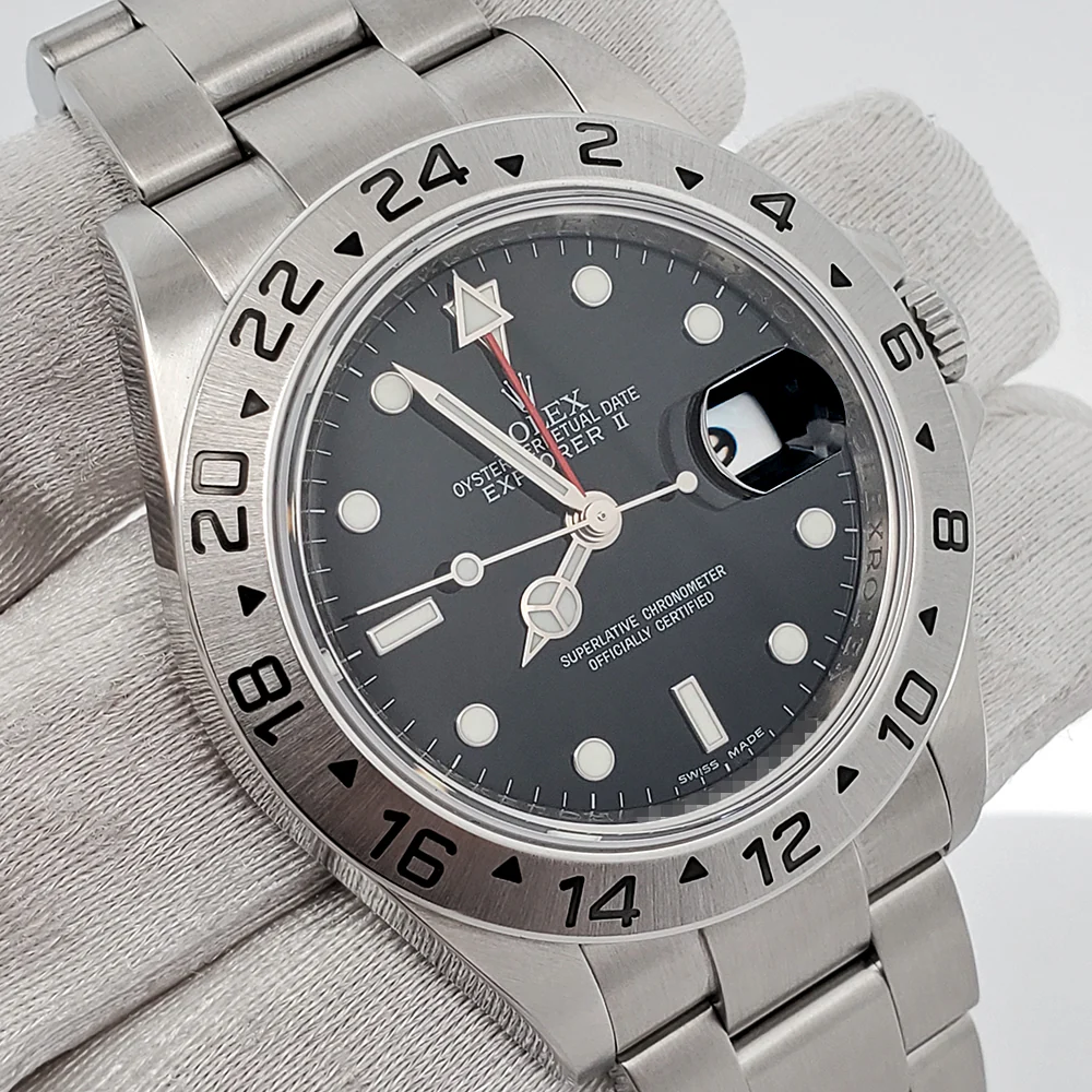 Rolex Explorer II 40mm Black Dial Steel Oyster Watch 16570 Box Papers - Image 3