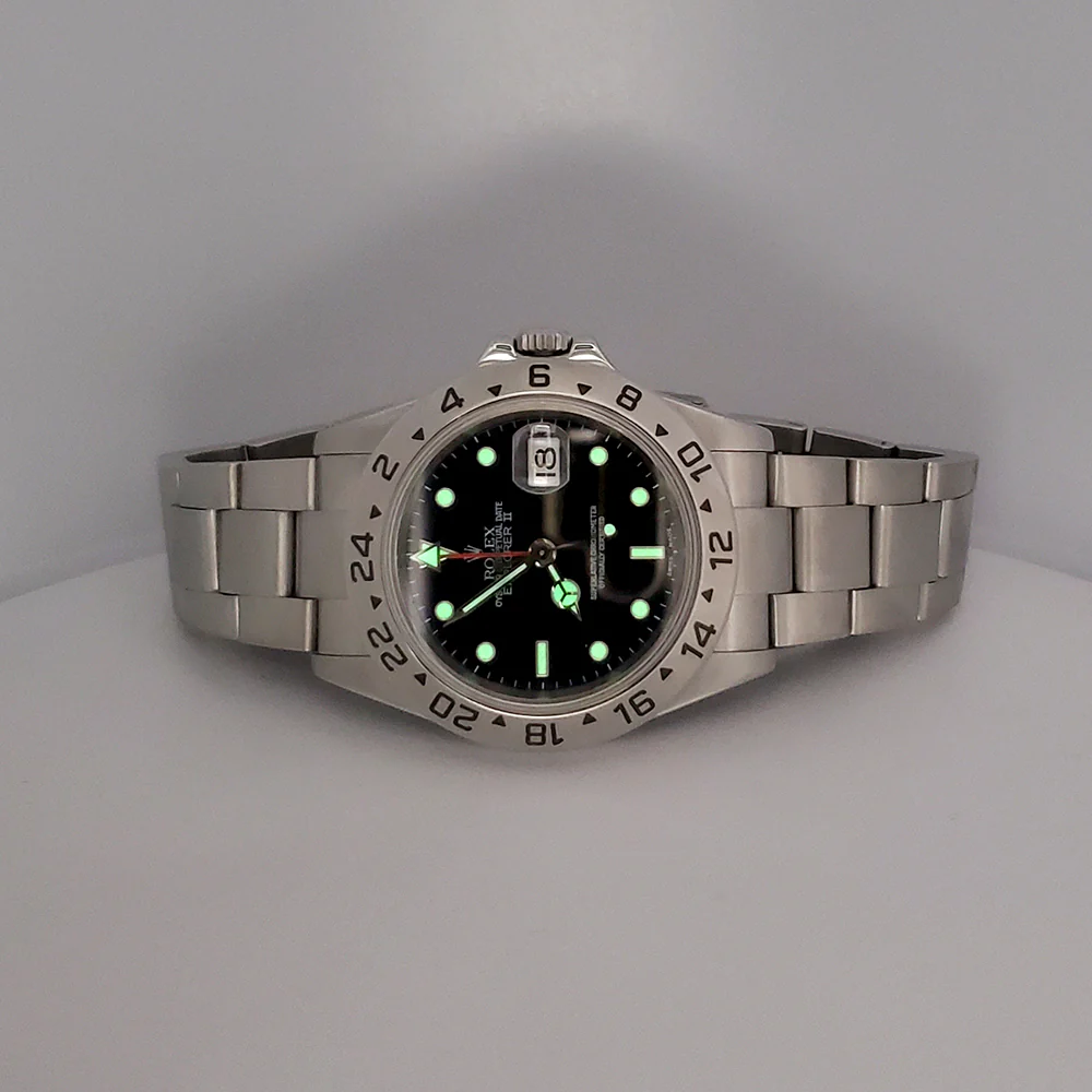 Rolex Explorer II 40mm Black Dial Steel Oyster Watch 16570 Box Papers - Image 8