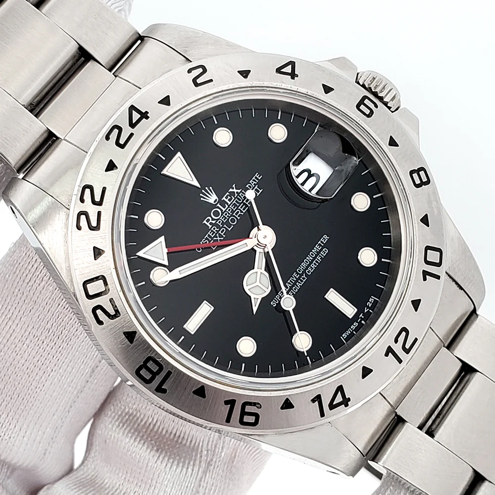 Rolex Explorer II 40mm Black Dial Steel Oyster Watch 16570 With Tag - Image 2