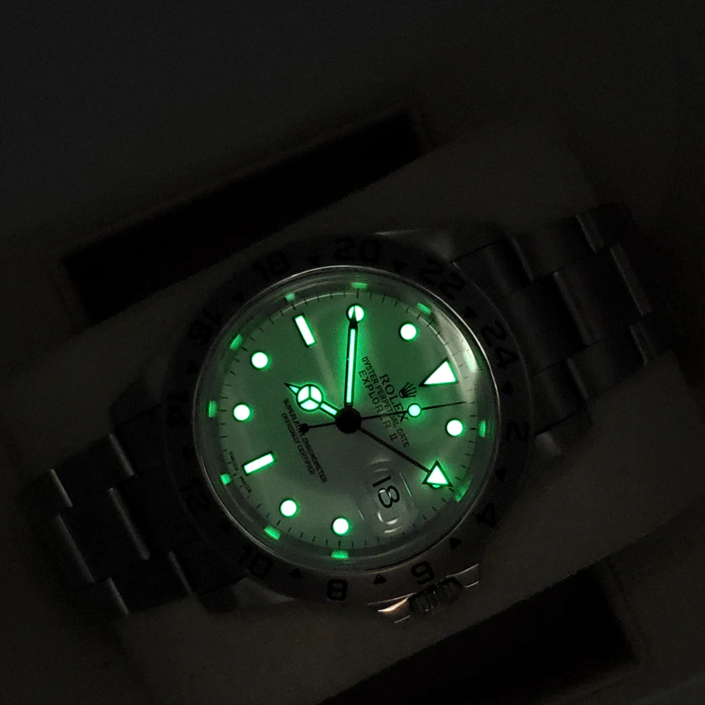 Rolex Explorer II 40mm Polar White Steel Oyster Watch 16570 Box Papers - Image 3