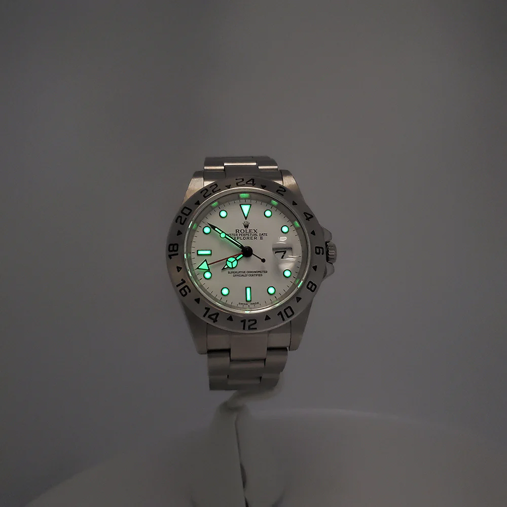 Mint 2007 Rolex Explorer II 40mm Polar White Steel Oyster Watch 16570 Box Papers - Image 8