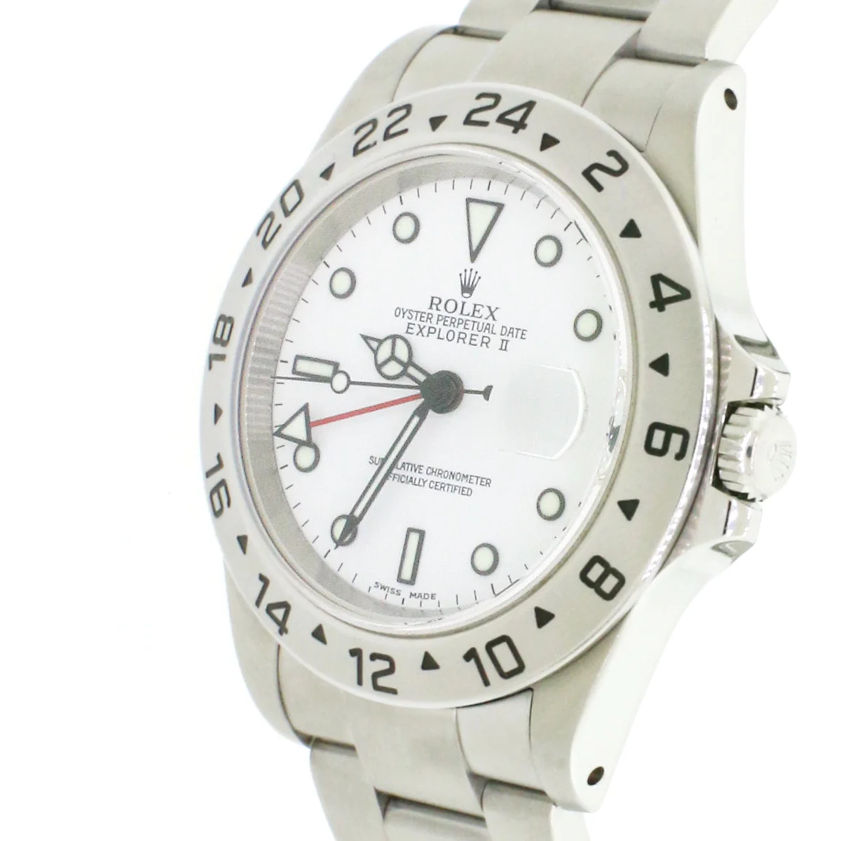 Rolex Explorer II GMT 40MM White Dial Automatic Stainless Steel Mens Oyster Watch 16570 - Image 5