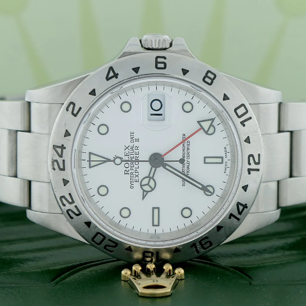 Rolex Explorer II 40MM White Dial Automatic Stainless Steel Mens Oyster Watch 16570 (Copy) - Image 2