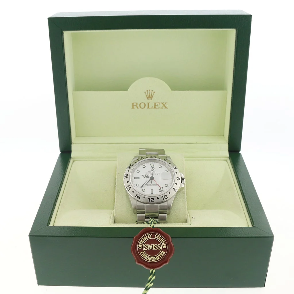 Rolex Explorer II 40MM White Dial Automatic Stainless Steel Mens Oyster Watch 16570 (Copy) - Image 3