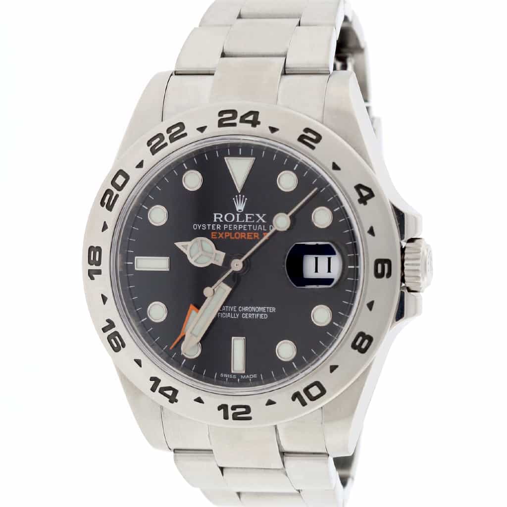 Rolex Explorer II 42MM Black Dial Automatic Stainless Steel Mens Oyster Watch 216570